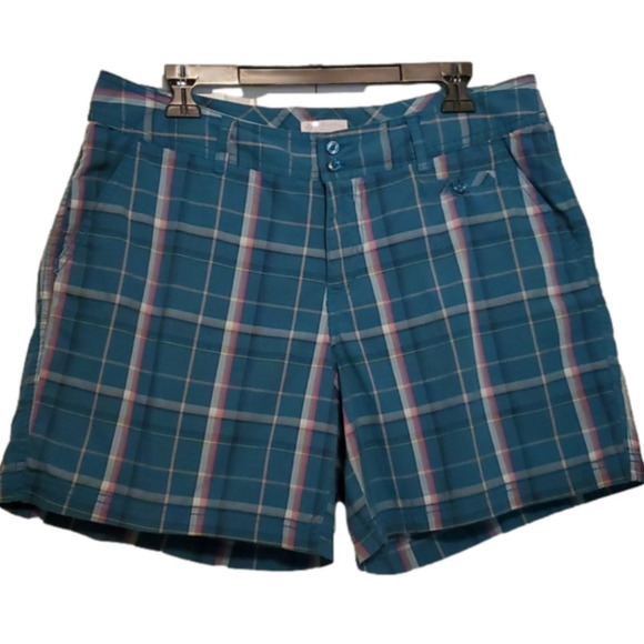 NWOT Columbia Plaid Walking Shorts Women's Size 14 - Picture 1 of 8